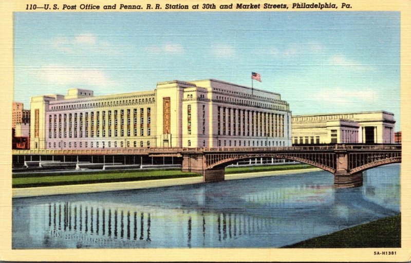 Pennsylvania Philadelphia Post Office and Pennsylvania Railroad Station At 30...