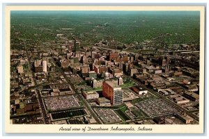 Aerial View Of Downtown Indianapolis Indiana IN, Office Building Scene Postcard 