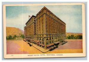 Vintage 1920's Advertising Postcard Mount Royal Hotel Montreal Canada