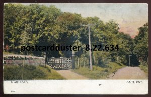 h3685 - GALT Ontario Postcard 1909 Blair Road by Warwick