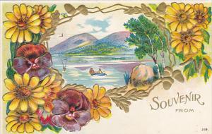 Souvenir From With Embossed Flowers