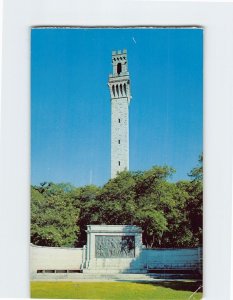 Postcard Pilgrim Memorial Monument And Bas-Relief, Provincetown, Massachusetts