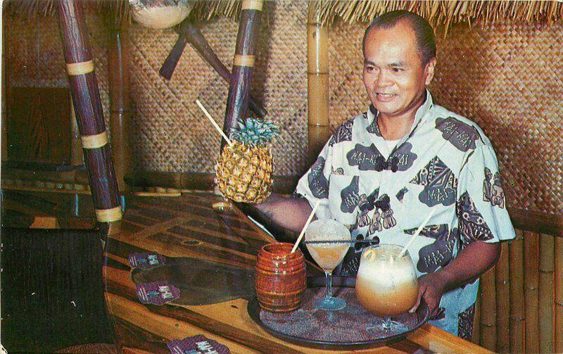 1950s Tiki Mai-Kai Polynesian Restaurant Fort Lauderdale Florida Postcard 1136