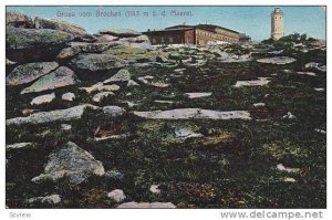 Gruss Vom Brocken (1142 m. u. d. Meere), Lighthouse, Saxony-Anhalt, Germany, ...