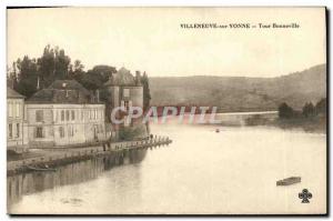 Old Postcard Villeneuve Sur Yonne Toue Bonneville
