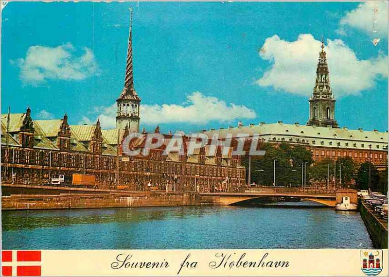 Modern Postcard Christiansborg Copenhagen Denmark Stock Exchange