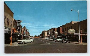 NORTH PLATTE, NE Nebraska ~ DEWEY STREET SCENE c1950s Cars Postcard