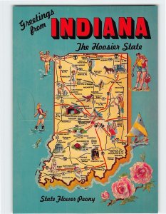 Postcard The Hoosier State, Greetings from Indiana