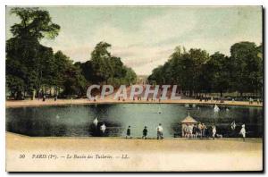 Postcard Old Paris Basin 1 Tuileries