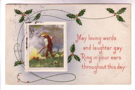 Christmas, May Loving Words Laughter, Used 1908 Massachusetts