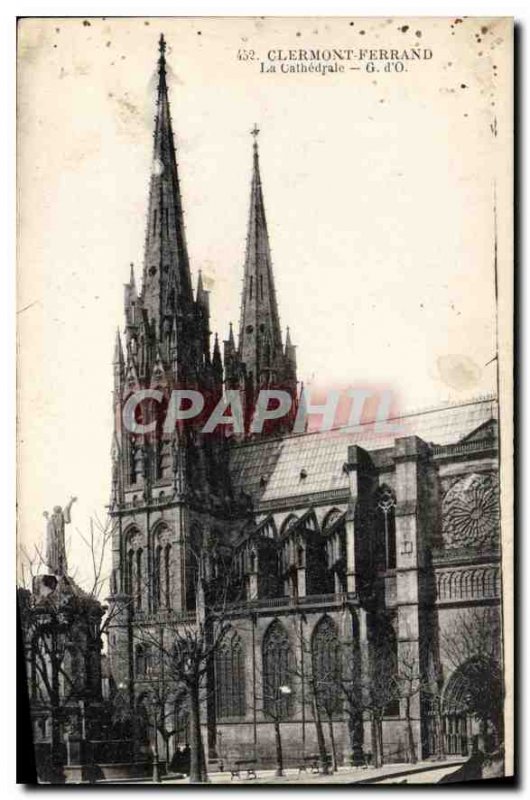 Old Postcard Clermont Ferrand La Cathedrale G O