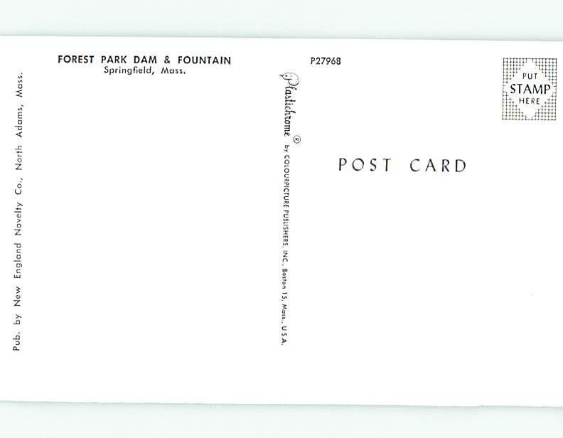 Pre-1980 DAM SCENE Springfield Massachusetts MA G6322@