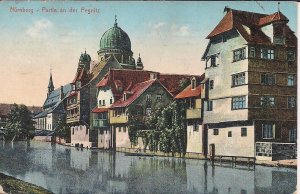 JUDAICA Nurnberg Germany, Synagogue, 1915 WWI Feldpost, Nuernberg, Nuremberg