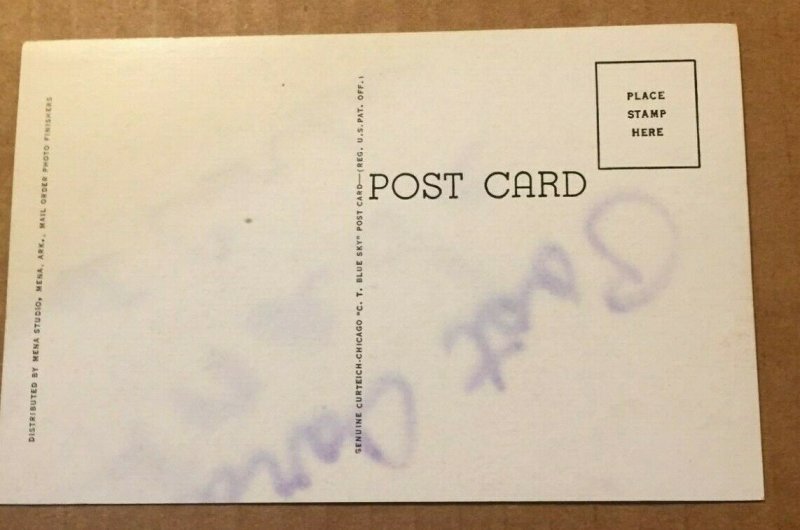VINTAGE UNUSED  POSTCARD MOUNTAIN RANGES MENA ARKANSAS