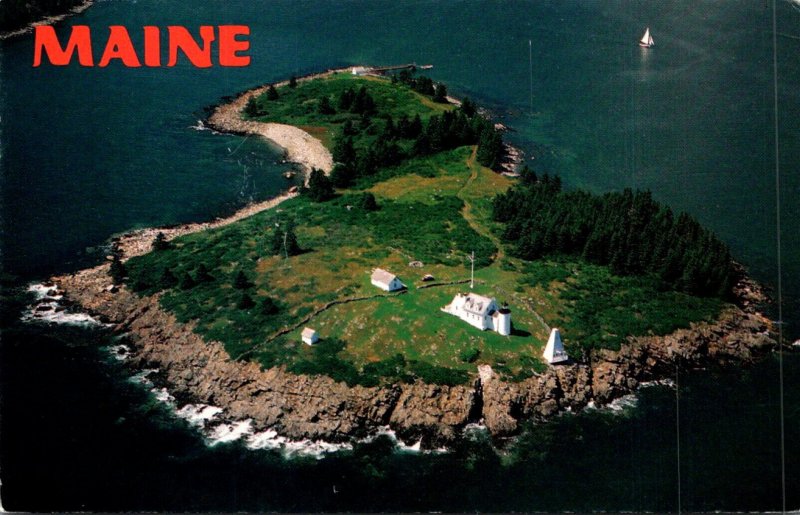 Maine Tenants Harbor Lighthouse Aerial View