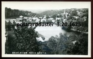 h3165 - BEAR RIVER NS 1930s Panoramic View. Real Photo Postcard