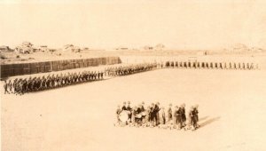 RPPC Real Photo Postcard - World War 1 WW1 - US Army Soldiers - Parade Review