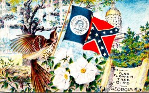Georgia State Flower Tree and Bird 1985