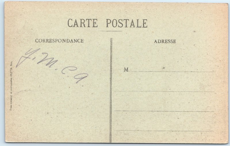 c1910s Nice, France Sunset Promenade des Anglais Palm Trees Beachfront Dome A355