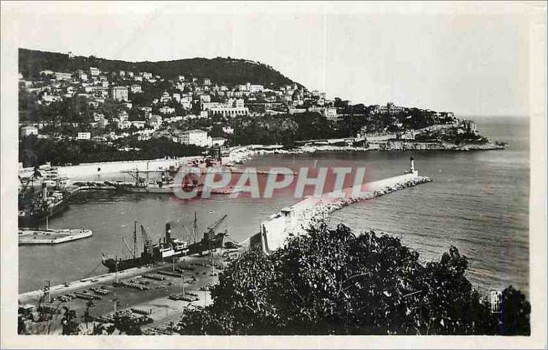 Nice Modern Postcard Port of Entry and Mont Boron