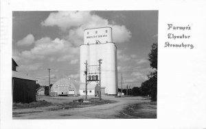 Stromberg Nebraska Farmers Elevator RPPC Photo Postcard 22-143