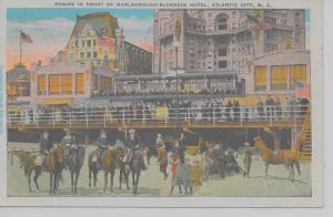 Atlantic City New Jersey Marlborough Blenheim Hotel ponies antique PC Z10958