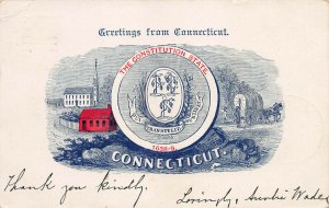 Greetings From Connecticut: The Constitution State, 1905 Private Mailing Card