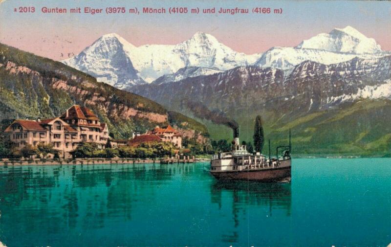 Switzerland Gunten mit Eiger Mönch und Jungfrau 02.99