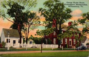 Virginia Williamsburg George Wythe House Washington's Headquarters 1954 ...