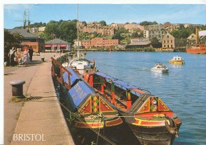 Bristol Postcard - Floating Harbour - Showing Houses and Houseboats    AB2348