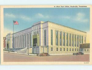 Unused Linen POST OFFICE SCENE Nashville Tennessee TN hs1199