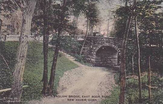 Connecticut New Haven English Bridge East Rock Park Albertype