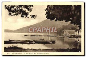 Ancient Canoes Postcard Gerardmer From The Lake