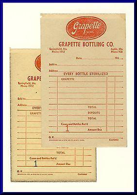Grapette Bottling Co. Order Slip/Invoice, Springfield, Mi...