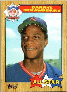 1987 Topps Baseball Card NL All Star Darryl Strawberry New York Mets sk3263