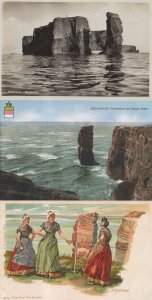 Helgoland Germany 3x Old Postcard s incl Costume Fashion