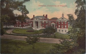 Postcard Hospital University of Virginia Charlottesville VA 1913