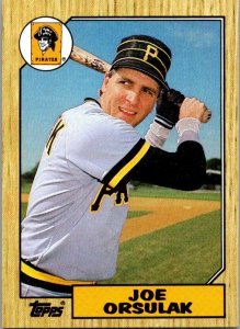 1987 Topps Baseball Card Joe Orsulak Pittsburgh Pirates sk3444