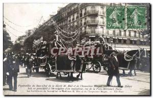 Old Postcard Funerals sub tart Blot and chief inspector Mugat dead rue de la ...