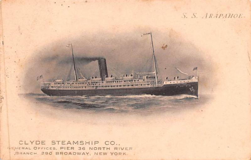 Clyde Steamship Co, SS Arapahoe Ship 1907 