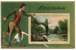 St. Patrick's Day Greeting PC,  Cromwell's Bridge