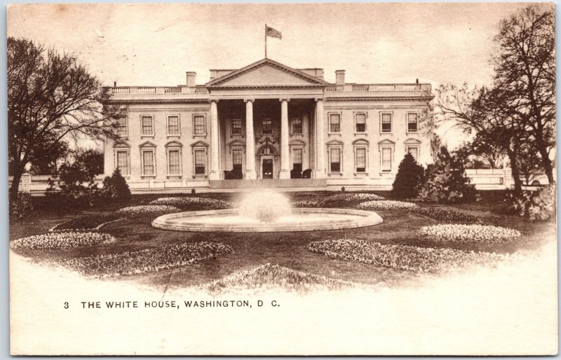 VINTAGE POSTCARD PIONEER CARD VIEW OF THE WHITE HOUSE WASHINGTON D.C. 1906