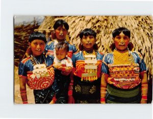 Postcard American Indian women, San Blas, Panama