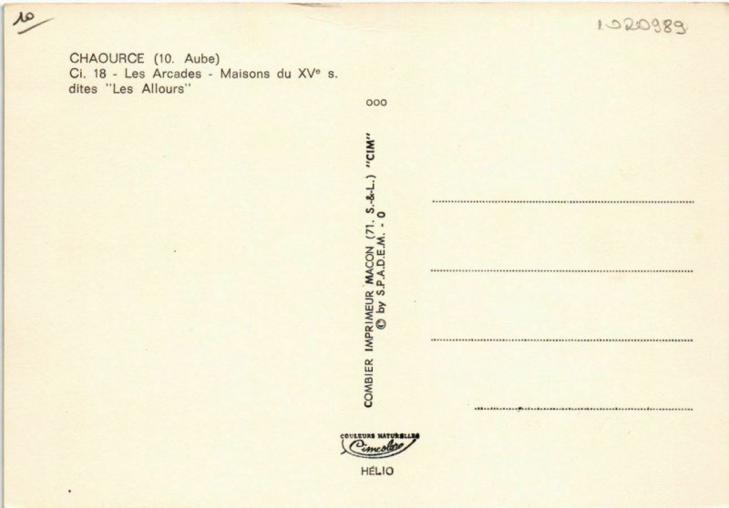 CPM Chaource- Les Arcades FRANCE (1020989)