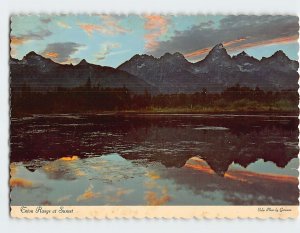 Postcard Teton Range at Sunset, Grand Teton National Park, Wyoming