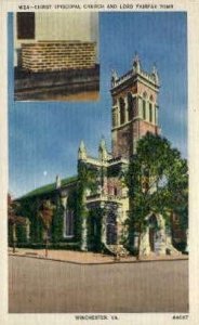 Christ Episcopal Church - Winchester, Virginia VA Postcard