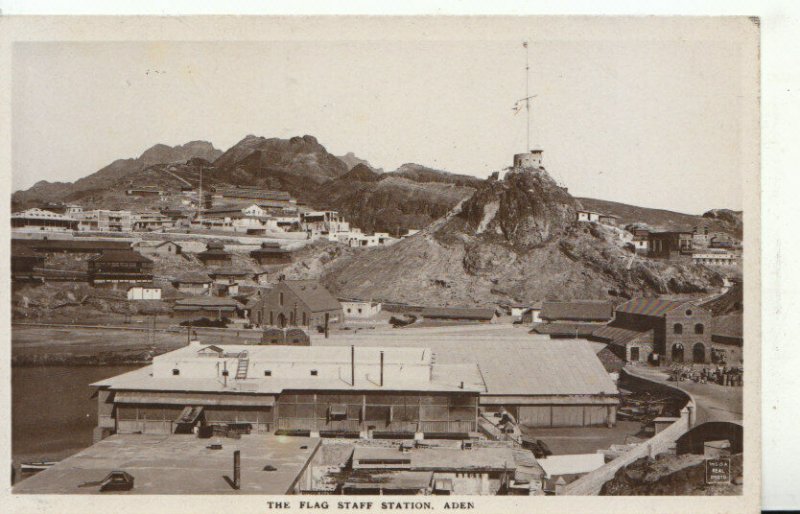 Yemen Postcard - The Flag Staff Station - Aden - Ref 19584A