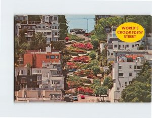 Postcard Lombard Street World's Crookedest Street San Francisco California USA