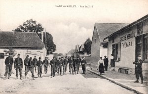 WWI Era French Military Soldiers Rue Du Jard Camp De Mailly Postcard