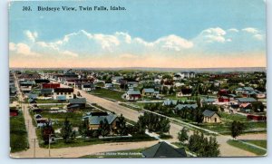 TWIN FALLS, Idaho ID ~ BIRDSEYE VIEW c1910s Twin Falls County  Postcard